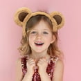 thumbnail image 6 of Brown Bear Ears Hair Headband for Girls Role Play Party Headwear Accessory, 6 of 9
