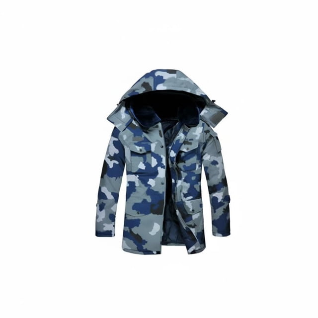 Abbraccia Abrigo acolchado para hombre, doble forro grueso, ropa de trabajo invierno, capucha desmontable, resistente al frío