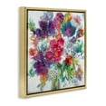thumbnail image 3 of Stupell Industries Whimsical Floral Pop Bouquet Botanical & Floral Painting Gold Floater Framed Canvas Art Print Wall Art, 25 x 25, 3 of 9