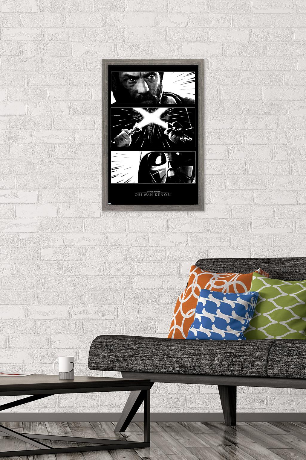 Star Wars: Obi-Wan Kenobi - Panels Wall Poster, 14.725" x 22.375" Framed
