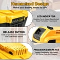 thumbnail image 4 of (3PACKS Battery+1CHARGER)New Model 18V/20V MAX 12.0Ah Replacement for DW Tool Lithium Battery Compatible with DCB200 DCB203 DCB205 DCB206 DCB208 20V DCD DCF DCG Series, 4 of 8