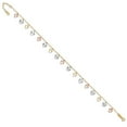 thumbnail image 4 of Auriga Fine Jewelry 14K Tri-Color Gold Heart Anklet 9inchfor Women, 4 of 6