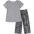 thumbnail image 2 of MyFav Women's Capri Pajama Sets 2-Piece Top & Capri Pants Sleepwear Set,Grey,XL, 2 of 5
