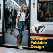 JOYHIS J078 Electric Scooter for Men and Women 8.5 Solid Tire 19mph Power by 350W Motor Max 21 mile Range Folding Commuting E Scooter