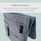 thumbnail image 4 of SO~MINE Airplane Pocket Organizer | Tray Table Cover | In Flight Seat Back Organizer Bag | Commuter Essential Travel Bag | Media Pouch For Flying | Travel Gift | Attaches To Luggage (Black), 4 of 9