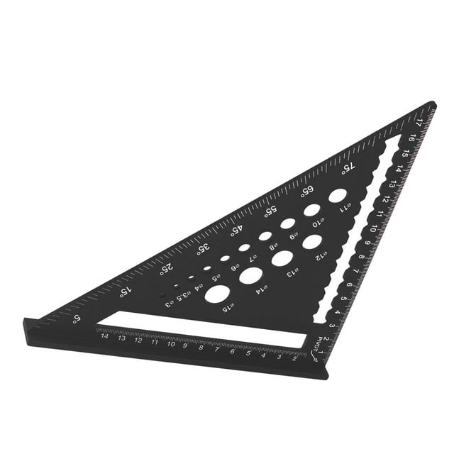 Règle Triangulaire 7 Pouces, Guide de Scie Carré en Alliage d'Aluminium pour Projets de Rénovation et de Menuiserie