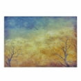 thumbnail image 1 of Nature Cutting Board, Autumn Trees Gulls Skying in Sky Watercolor Paintbrush Fall Art, Decorative Tempered Glass Cutting and Serving Board, Small Size, Blue Marigold Yellow, by Ambesonne, 1 of 1