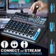 thumbnail image 3 of Pyle Mezclador de audio profesional Tablero de sonido Consola Interfaz del sistema de escritorio 8 canales USB digital Bluetooth MP3 Entrada de computadora 48 V Phantom Power Estéreo DJ Studio FX Proc, 3 of 5