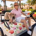 thumbnail image 3 of Golf Cart Seat Covers for 2 Seater, Spring Tulip Soft Microfiber Cart Seat Towel Blanket, Summer Floral Botanical Elegant Absorbent Breathable Non Slip Bench Seats Protector for Golf Course 51"x31", 3 of 9