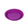 thumbnail image 1 of Injueey Molde de silicona para Pizza de 10 pulgadas, moldes para hornear con borde de encaje, bandeja para pan de galletas hecha a Herramientas y accesorios para hornear Púrpura, 1 of 6