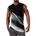 thumbnail image 1 of Hombres Moda Casual sin Mangas Impresión Suéter Cuello Redondo Tanque Deportivo, 1 of 4
