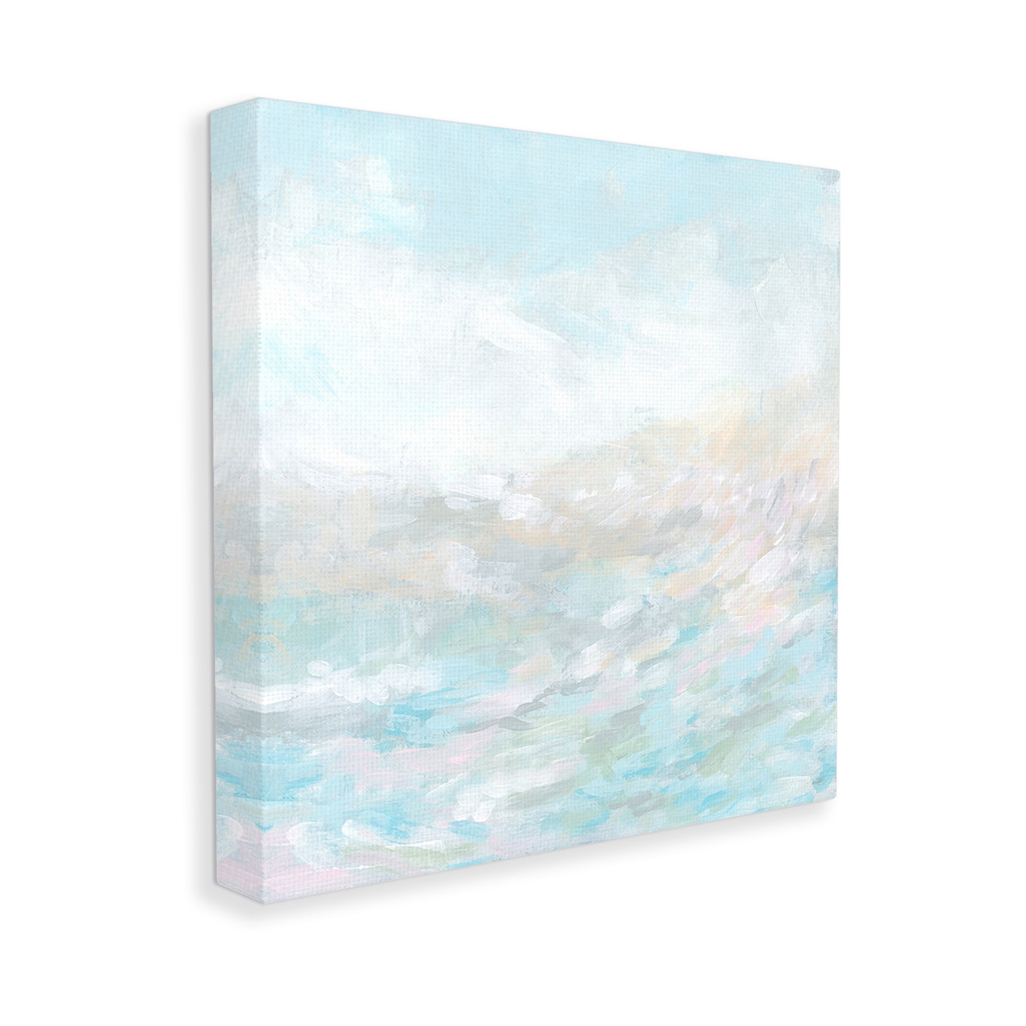Stupell Industries Nautical Abstract Seascape Abstract Painting Gallery Wrapped Canvas Art Print Wall Art, 17 x 17