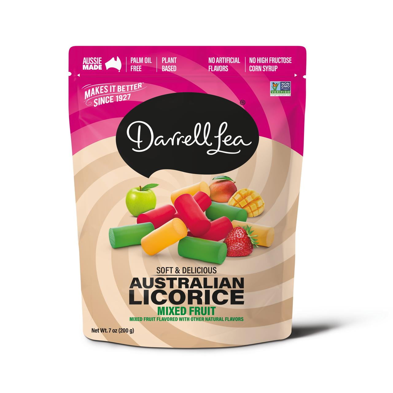 (5 pack) Darrell Lea Mixed Fruits Licorice Bites, 7 oz. Bag, Regular Size