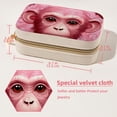 thumbnail image 5 of Pink Monkey Velvet Portable Earring Organizer with Removable Compartment - Gift Jewelry Box/Jewelry Boxes - Jewelry Display, 5 of 7