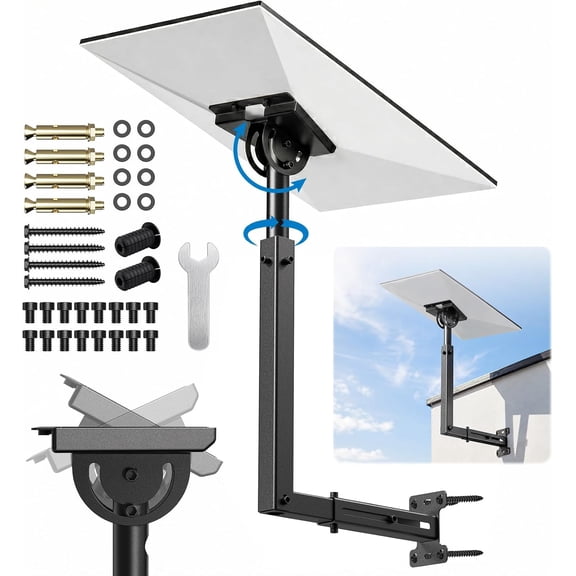Starlink Gen 3 Mount, Adjustable Telescoping Arm Wall Mount Rustproof and Weatherproof, Fits Concrete and Wood Walls, Easy Installation