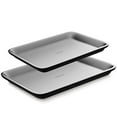 thumbnail image 1 of Nutrichef Nonstick Cookie Sheet Baking Pan - 2-Pc. Professional Quality Kitchen Cooking Non-Stick Bake Trays with Gray Coating Inside & Outside, Dishwasher Safe, PFOA, PFOS, PTFE Free, 1 of 8