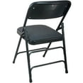 thumbnail image 4 of Emma + Oliver 4-pack Black Padded Metal Folding Chair - Black 1-in Fabric Seat, 4 of 8