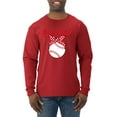 thumbnail image 1 of Wild Bobby, Cute Baseball Mom Ribbon Gift, Mother's Day, Men Long Sleeve Shirt, Red, X-Large, 1 of 3