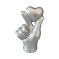 thumbnail image 2 of deevoka Love Sculpture for TV Cabinet Multifunctional Tabletop Decoration Silvery, 2 of 9