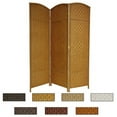 thumbnail image 3 of Oriental Furniture 6 ft. Tall Diamond Weave Room Divider - Dark Mocha - 5 Panel, 3 of 5