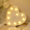 thumbnail image 6 of Valentine's Day Heart Light, LED Heart Shaped Night Light for Bedroom,Battery Operated Romantic Lamp for Proposal,Anniversary, Wedding Decor, Red & White Plastic Table Lamp for Gifts, Party Supplies, 6 of 8