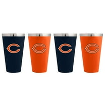 Chicago Bears 4-Pack Matte Color Stainless Steel Pint Glass Set