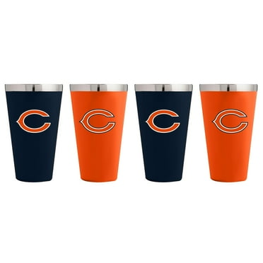 Chicago Bears 4-Pack Matte Color Stainless Steel Pint Glass Set