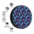 thumbnail image 4 of Sikiie purple flower blue Skull PVC Leather Spare Tire Wheel Cover Spare Tire Cover, for Car Truck SUV Camper Trailer Universal Fit(14-17in)-14 inch, 4 of 6