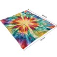 thumbnail image 4 of Colorful Tie Dye Mandala Pattern Blanket,Comfortable Soft Flannel Throw Blanket,All Season,Warm Lightweight Blankets for Sofa Bed Couch Living Room Chair,50"x60", 4 of 4