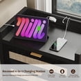 thumbnail image 6 of SICOTAS 26.57"H Tall Boho Night Stands Set 2 with Charging Station, Rattan Farmhouse Nightstands with 3 Drawers and Type-c Ports End Table Bed Side Table for Bedroom Enrtyway Livingroom,Black Oak, 6 of 8