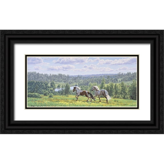 Adamov, Alexey 18x10 Black Ornate Wood Framed with Double Matting Museum Art Print Titled - Open Spaces
