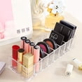 thumbnail image 4 of Clear Acrylic Compact Organizer, Blushes Highlighters Eyeshadow Powder Makeup Organizer Holder for Vanity, 8 Slots, 4 of 7