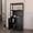 Black, variant on WAWOKV Bamboo Bathroom Storage Cabinet – Freestanding Floor Organizer with 2 Doors for Living Room, Kitchen & Entryway