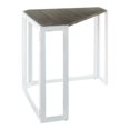 thumbnail image 3 of Roman Industrial Corner Desk in Vintage White Metal and Espresso Bamboo, 3 of 4