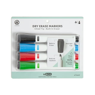 U Brands Assorted Double-Ended Dry Erase Magnetic Markers, 6/Pkg (507U0624)