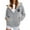 Light Gray, variant on ZHOUCHANKIDS Hoodies for Women Winter Fleece Sweatshirt - Full Zip Up Thick Sherpa Lined Hooded Jacket Dark Green XXXXL