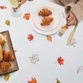 thumbnail image 3 of Fall Thanksgiving Double Border Decoration Tablecloth, Leave & Pumpkin Harvest Tablecloths, Waterproof Table Cover for Dinner Kitchen Party Holiday Decorations, 60"x 84" Oblong/Rectangle, 3 of 6