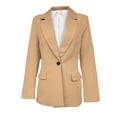 thumbnail image 3 of Saco largo de Mujer Elegante Atemporal Champange Extra Grande, 3 of 3
