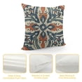 thumbnail image 4 of Qinduosi Mandala Throw Pillow Case Blue Orange Vintage Paisley Ethnic Flower Pillow Cover Decorative Square Accent for Sofa Chair White, 4 of 5