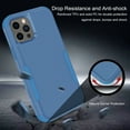 thumbnail image 5 of Feishell for iPhone 16 Pro Max Durable Rugged Case, [Three Layers Protection] [Military Grade Drop Protection] Heavy Duty Shockproof Anti-Scratch Support Wireless Charging Phone Case, Blue, 5 of 5