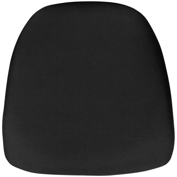 BizChair Hard Black Fabric Chiavari Chair Cushion