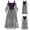 #12,Grey Purple, variant on Aoochasliy Trendy Dress Womne Plus Size Cold Shoulder Butterfly Sleeve Up Christmas Dress
