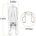 thumbnail image 2 of czcpp-G9 Heat Lamp Bulbs for Reptile,Day White, Mini Halogen Bulb 50W, Infrared Reptile Heat Lamp for Bearded Dragon Gecko Turtle Lizard, Pack of 2, 2 of 4