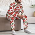 thumbnail image 7 of Salouo Hand Drawn Tomatoes Print Button-Front Long Sleeve Pajama Set for Men, Soft 2Pjs Men's Long Sleeve Sleepwear-XX-Large, 7 of 7