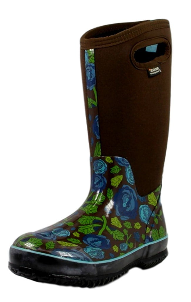 Bogs Boots Womens Classic Rose Garden Tall Waterproof 71789