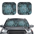thumbnail image 2 of Balery Blue Color Cactus Parasol para parabrisas de coche de 2 piezas | Parasol plegable para parabrisas delantero de coche para la mayoría de sedanes-Medium, 2 of 6
