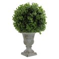 thumbnail image 1 of 13 in. Tall Artificial Desktop Potted Eucalyptus Ball with Ceramic Pot, Green, 1 of 1