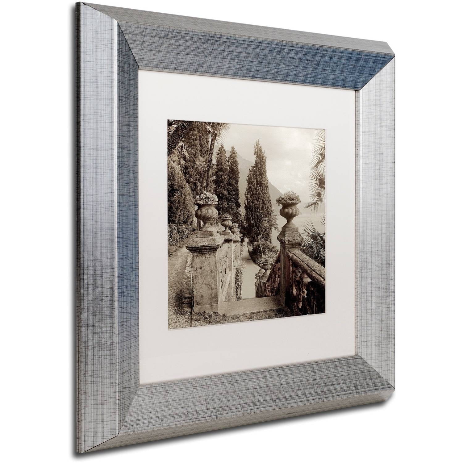 Trademark Fine Art "Lombardy VIII" Canvas Art by Alan Blaustein, White Matte, Silver Frame