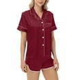 thumbnail image 4 of Vetsdori Womens Button up Pajamas Sets Shorts & Top Pockets Homewear Casual,Soft Pajamas for Women Pj Sets, 4 of 6