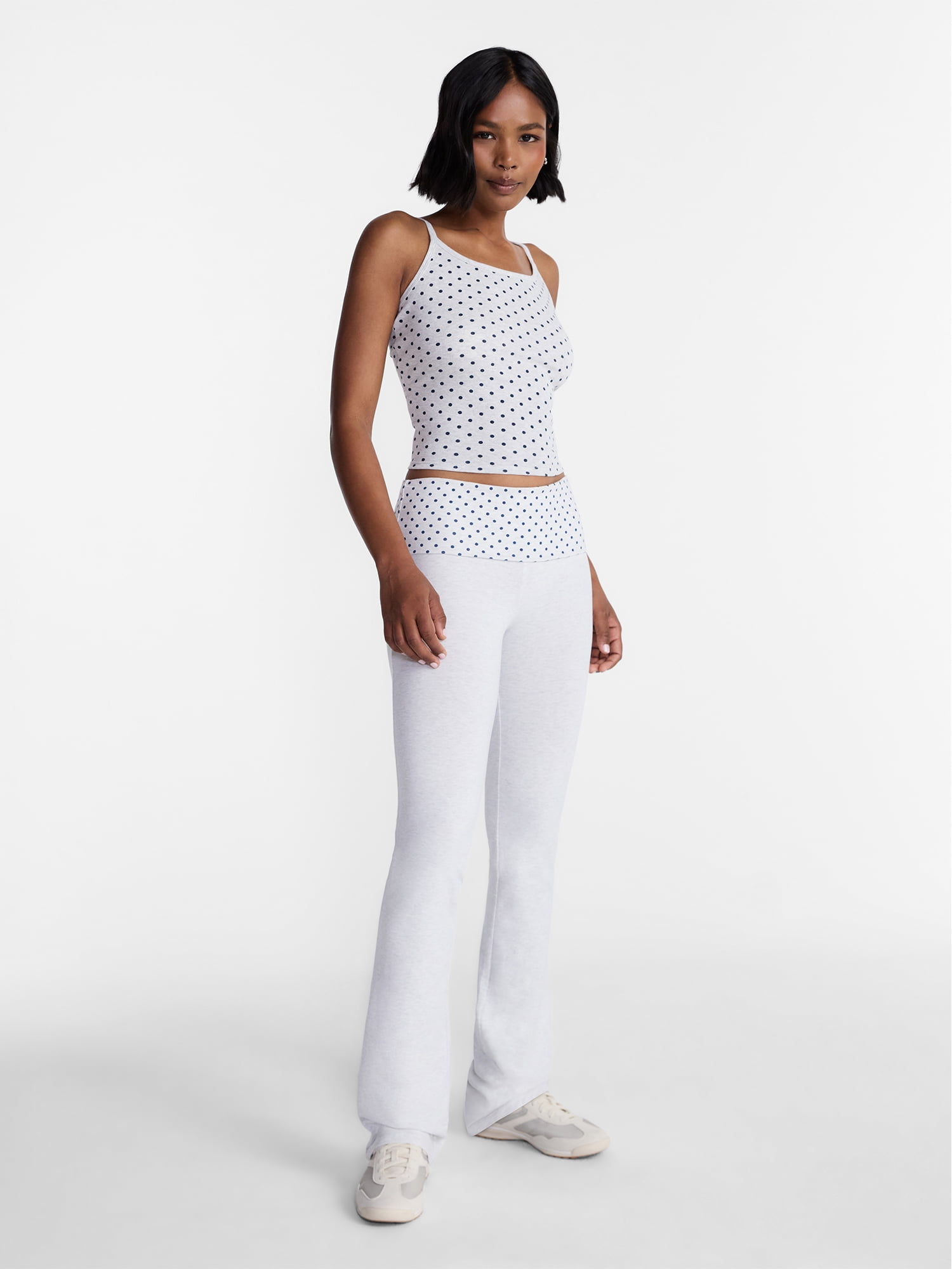 No Boundaries Flare Pants with Foldover Waistband, 32'' Inseam, Women's and Women's Plus XS-XXL